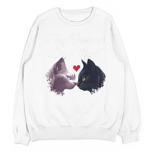 Happy Valentines Day Self Introvert Humor Antisocial Raglan Baseball Tee Unisex Sweatshirt - Raresse