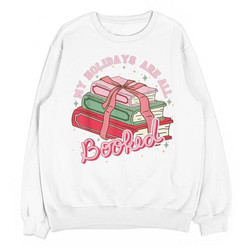 My Holidays Are All Booked Christmas Reading Books Bookish Unisex Sweatshirt - Bookorys CA