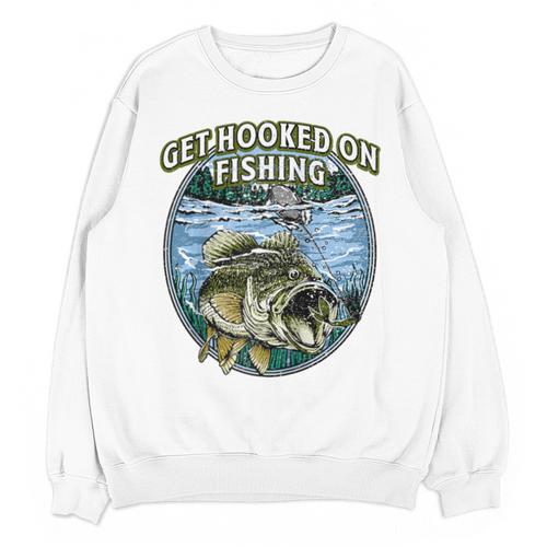 Hooked On Fishing Introvert Sayings Antisocial Quotes Raglan Baseball Tee Unisex Sweatshirt - Raresse