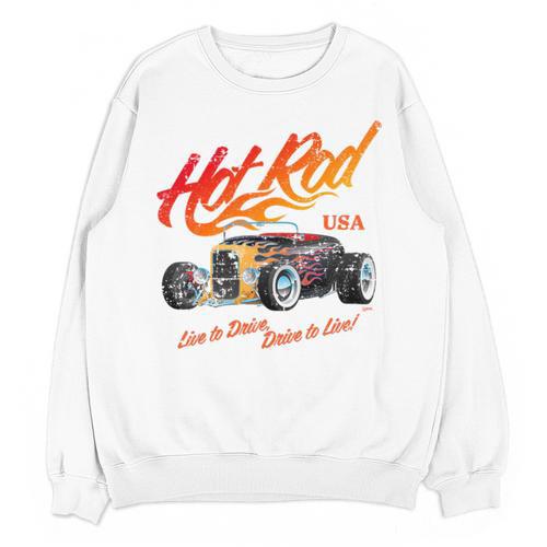 Hotrod Vintage Style Car Nostalgia Hotrod Distressed Premium Tri-Blend Unisex Sweatshirt - Figerry