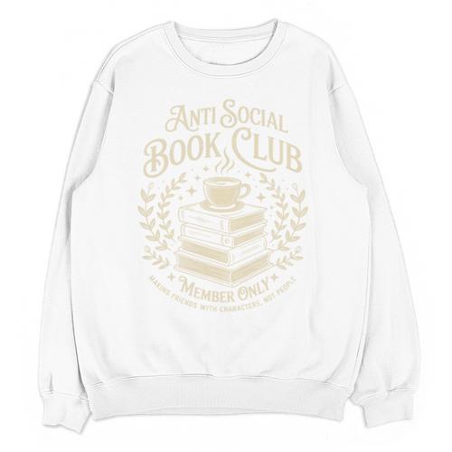 Introvert Books Club Member Coffee Book Lovers Vintage Premium Tri-Blend Unisex Sweatshirt - Raresse