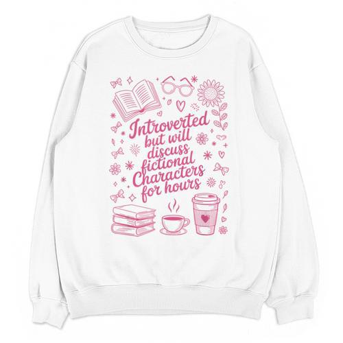 Introvert Fictional Character Read Books Lover Reading Unisex Sweatshirt - Raresse