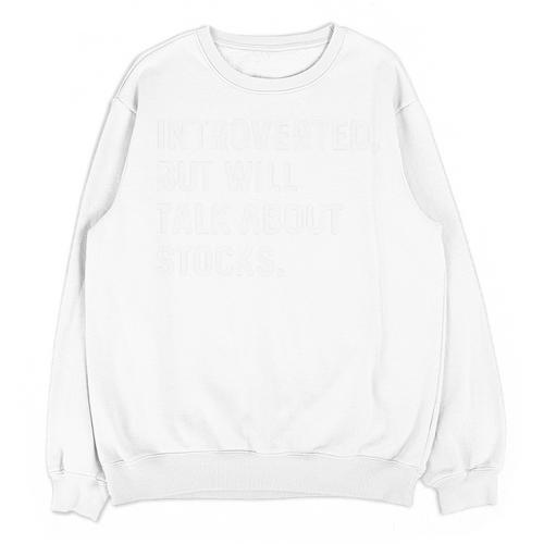 Introverted But Will Talk About Stocks Market Investments Premium Tri-Blend Unisex Sweatshirt - Raresse