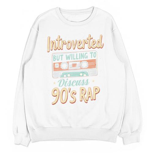 Introverted But Willing To Discuss 90s Rap Premium Tri-Blend Unisex Sweatshirt - Raresse