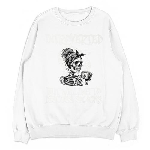 Introverted But Willing To Discuss Snacks Coffee Premium Unisex Sweatshirt - Raresse