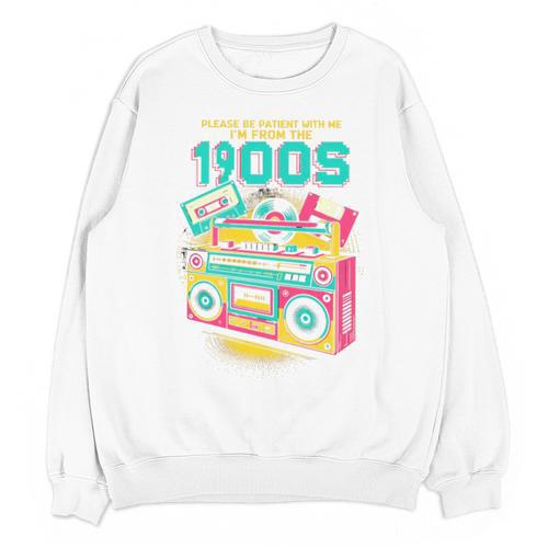 Joke 90s Please Be Patient With Me I'm From The 1900s Premium Tri-Blend Unisex Sweatshirt - Figerry