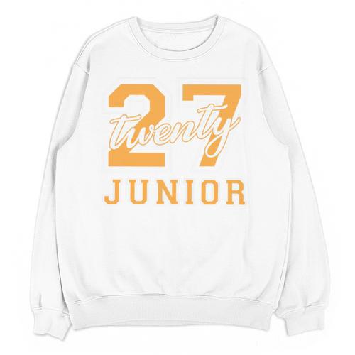 Junior Class 2027 Graduation Back To School Orange Letters Premium Tri-Blend Unisex Sweatshirt - Best Gift Smart