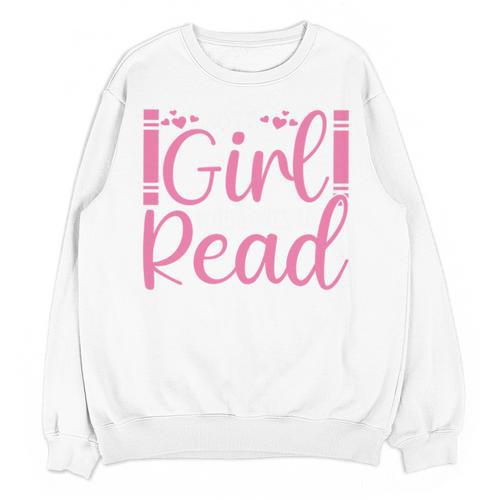 Just A Girl Who Loves To Read Book Lover Reading Books Unisex Sweatshirt - Bookorys CA