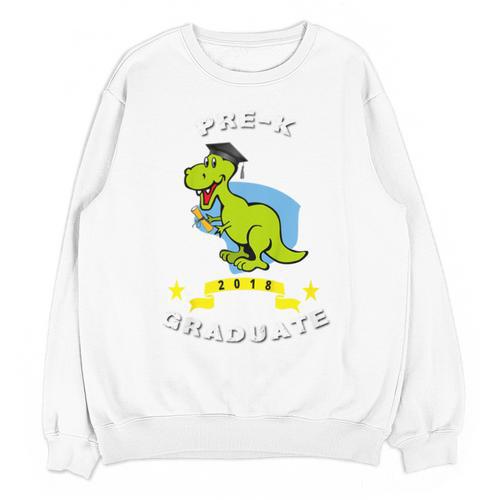 Kids Dinosaur Pre-K Graduation TShirt Kids Preschool Graduation Unisex Sweatshirt - Best Gift Smart