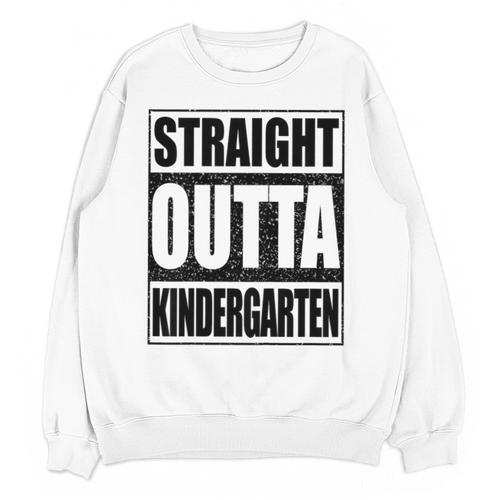 Kids Straight Outta Kindergarten Shirt Boy Girl Graduation Unisex Sweatshirt - Best Gift Smart