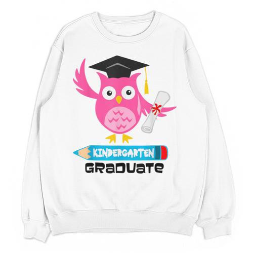 Kindergarten Graduation Tee Shirt Pink Owl T-Shir Unisex Sweatshirt - Best Gift Smart