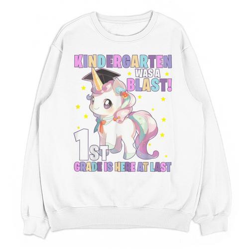 Kindergarten Graduation Unicorn Kindergarten Graduate Girls Unisex Sweatshirt - Best Gift Smart