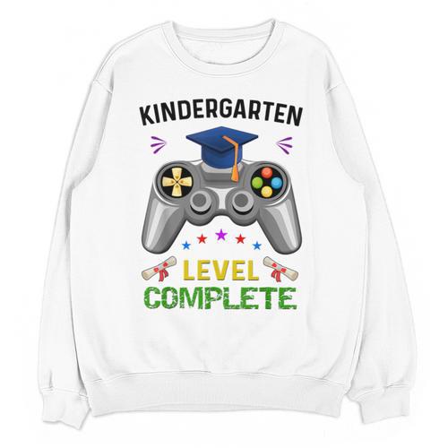 Kindergarten Level Complete Graduation Class 2023 Gamer Kids Unisex Sweatshirt - Best Gift Smart
