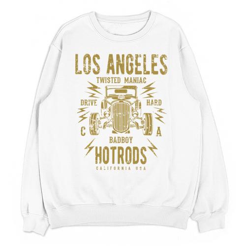 Los Angeles Hotrods Automotive Nostalgia Distressed Unisex Sweatshirt - Figerry
