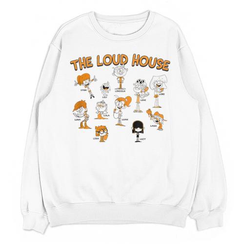The Loud House Color Pop Character Textbook Vintage Style Unisex Sweatshirt - Bookorys DE