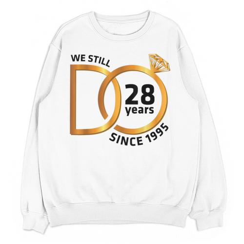 Marriage Memory Wife Husband We Still Do 28 Years Since 1995 Unisex Sweatshirt - Easessy