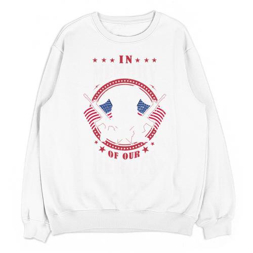 Memorial Day Patriotic Memory Of American Veterans Heroes Unisex Sweatshirt - Easessy