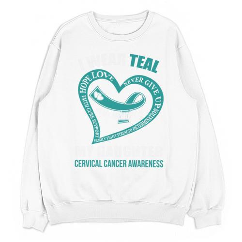 In My Memory Of My Daughter CERVICAL CANCER AWARENESS Unisex Sweatshirt - Easessy