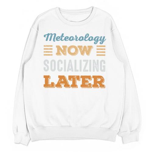 Meteorology Now Minimal Socializing Introvert Vintage Unisex Sweatshirt - Raresse