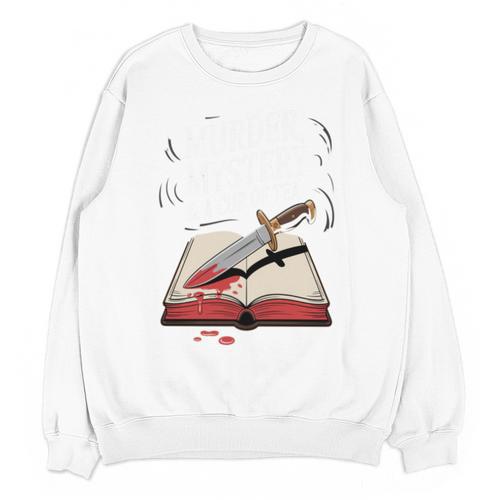 Murder Mystery And a Cup Of Tea Book Humor Unisex Sweatshirt - Bookorys UK