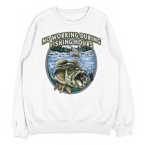 No Working Fishing Hours Introvert Lifestyle Antisocial Unisex Sweatshirt - Raresse