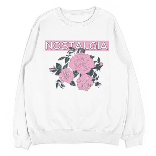Nostalgia 80s 90s Retro Style Graphics Rose Pink Flower Unisex Sweatshirt - Figerry