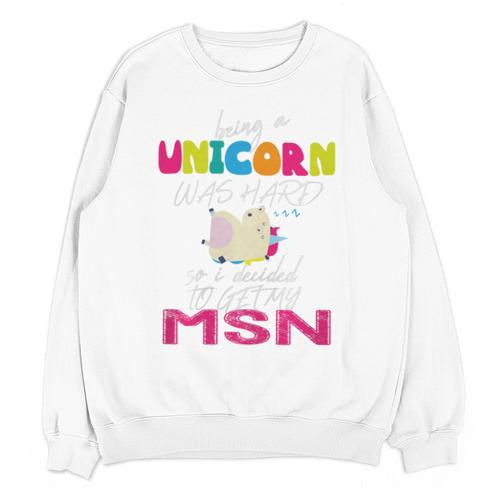 Nurse MSN Graduation Unicorn T-Shirt Nursing School Unisex Sweatshirt - Best Gift Smart