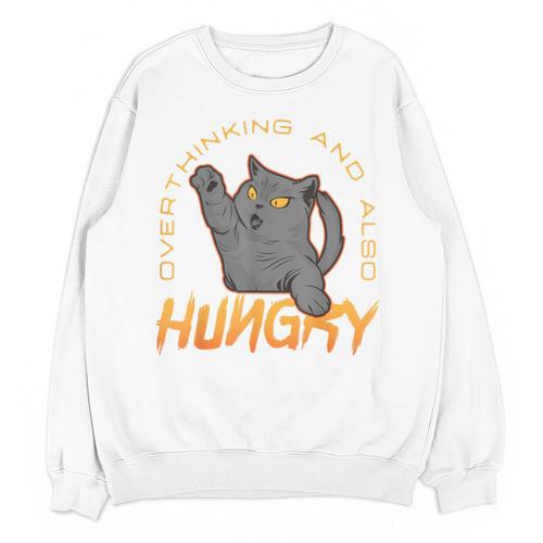 Overthinking And Also Hungry Introverted Overthinker Unisex Sweatshirt - Raresse
