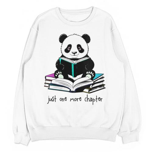 Panda Reading Chapter Books Unisex Sweatshirt - Bookorys AU