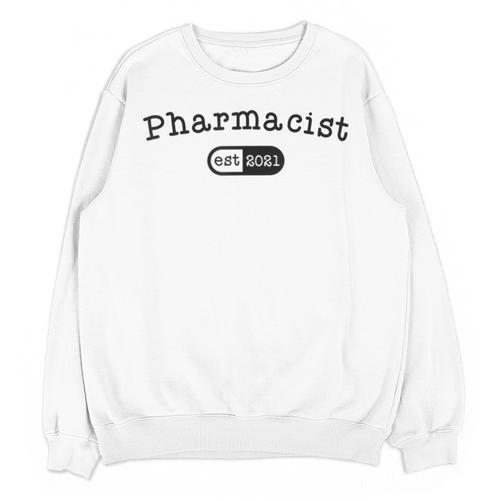 Pharmacy Student TShirt Pharmacist Graduation Est 2021 Unisex Sweatshirt - Best Gift Smart