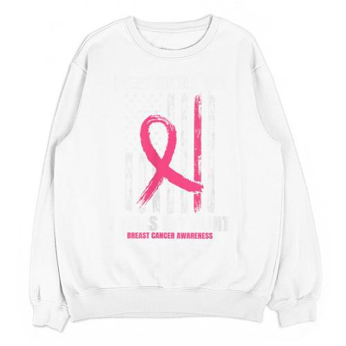 Pink In Memory Of Aunt Breast Cancer Awareness American Flag Unisex Sweatshirt - Easessy