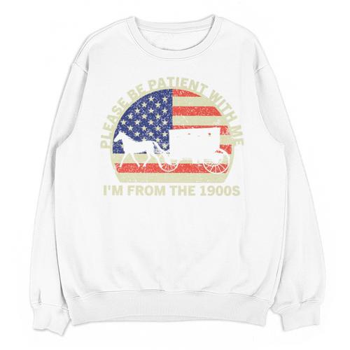Please Be Patient With Me I'm From The 1900s Dad Vintage Premium Unisex Sweatshirt - Figerry