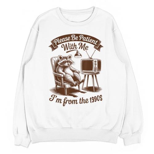 Please Be Patient With Me I'm From The 1900s Raccoon Vintage Unisex Sweatshirt - Figerry