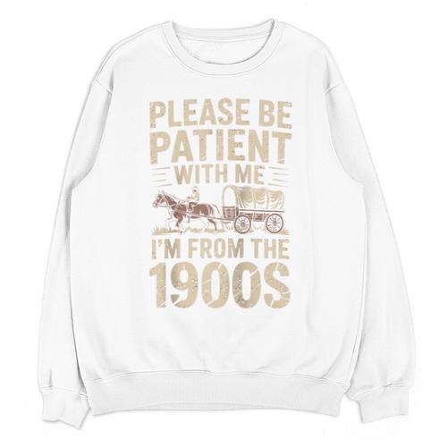 Please Be Patient With Me I'm From The 1900S Raglan Baseball Tee Unisex Sweatshirt - Figerry