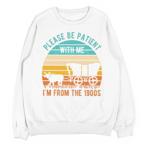 PLEASE BE PATIENT I'M FROM THE 1900s Vintage 1900s 90s Premium Tri-Blend Unisex Sweatshirt - Figerry
