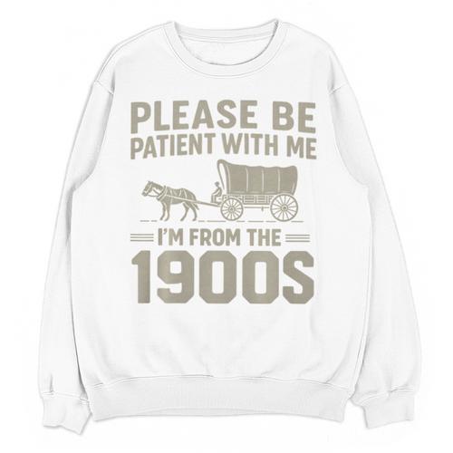 Please Be Patient I'm From The 1900s Vintage Over The Hill Premium Tri-Blend Unisex Sweatshirt - Figerry