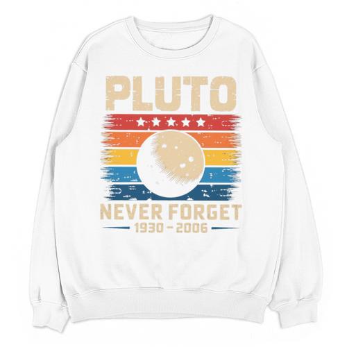 Pluto Never Forget Space Nostalgia Astronomy Humor Premium Tri-Blend Unisex Sweatshirt - Figerry