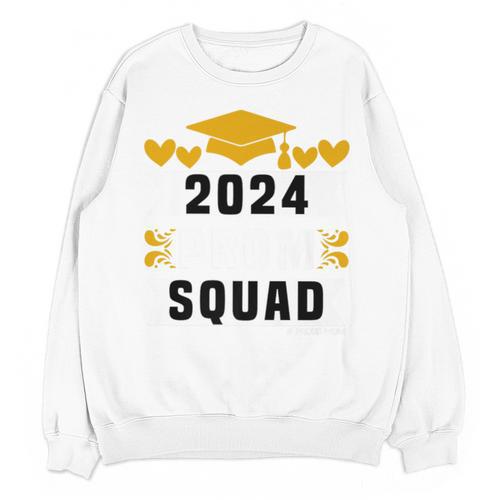 Prom Squad 2024 High School Graduation Party Premium Unisex Sweatshirt - Best Gift Smart