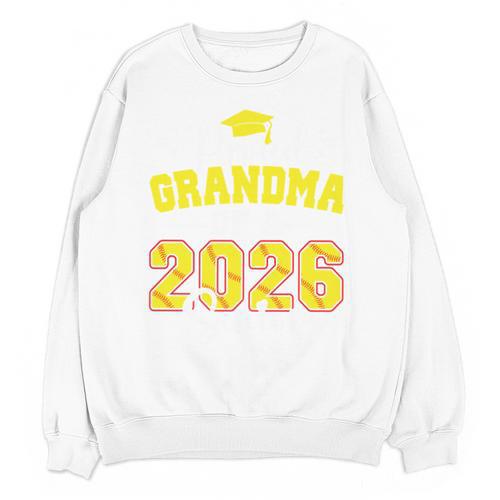 Proud Grandma Of A 2026 Senior Softball Graduation Matching Unisex Sweatshirt - Best Gift Smart