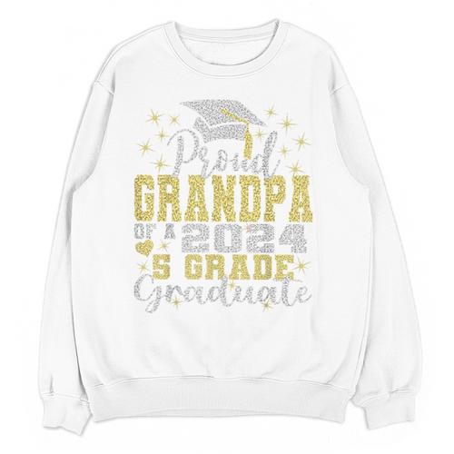Proud Grandpa Of 5th Grade Graduate 2024 Family Graduation Unisex Sweatshirt - Best Gift Smart