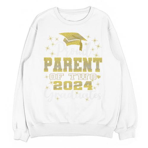 Proud Parent Of Two 2024 Graduate Class 2024 Graduation Premium Unisex Sweatshirt - Best Gift Smart
