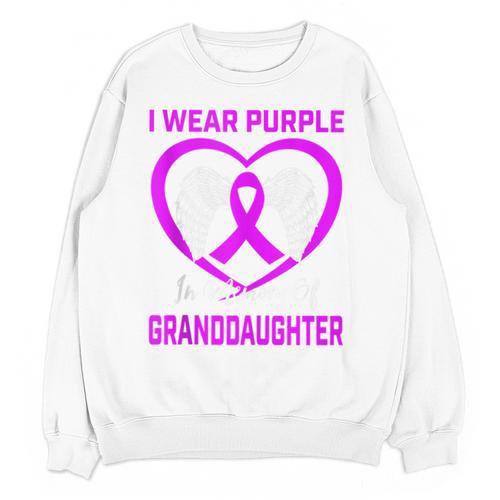 Purple In Memory Of Granddaughter Epilepsy Memorial Graphic Unisex Sweatshirt - Easessy
