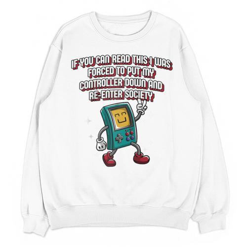 If You Can Read This Gamer Humor Gaming Introvert Raglan Baseball Tee Unisex Sweatshirt - Raresse