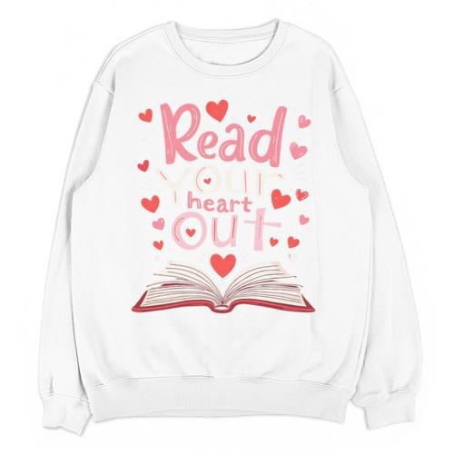 Read Your Heart Out Teacher Valentines Day Reading Book Love Premium Tri-Blend Unisex Sweatshirt - Bookorys UK