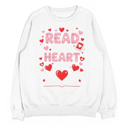 Read Your Heart Out Valentine Reading Book Lover Teacher Premium Tri-Blend Unisex Sweatshirt - Bookorys AU