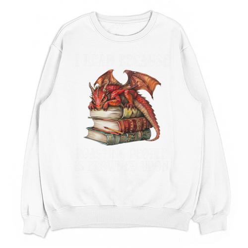 I Read Because Roasting People Is Frowned Upon Dragon Book Premium Tri-Blend Unisex Sweatshirt - Bookorys