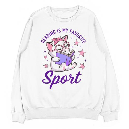 Reading Is My Favorite Sport Saying Quote Book Lovers Unisex Sweatshirt - Bookorys
