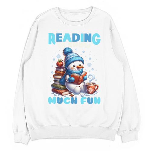 Reading Is Snow Much Fun Christmas Xmas Book Reading Unisex Sweatshirt - Bookorys CA
