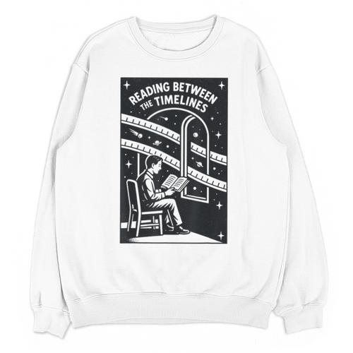 Reading Between The Timelines Time Travel Books Unisex Sweatshirt - Bookorys