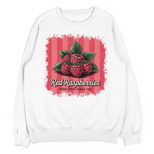 Red Raspberries Farm Fresh Since 1987 Nostalgia Unisex Sweatshirt - Figerry